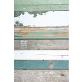 Sloophout behang - groen Sloophout behang - groen