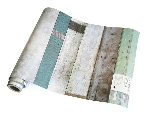 Kinderbehang Sloophout behang - groen Kinderbehang Sloophout behang - groen