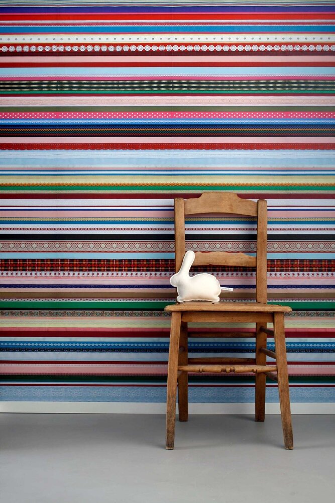 Kinderbehang Linten behang Kinderbehang Linten behang