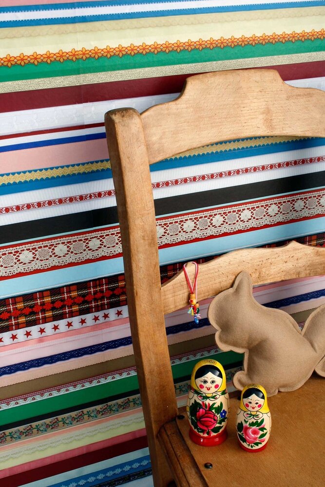 Kinderbehang Linten behang Kinderbehang Linten behang