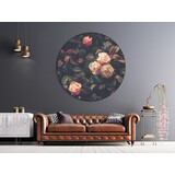 Muurcirkel Vintage rozen Muurcirkel Vintage rozen