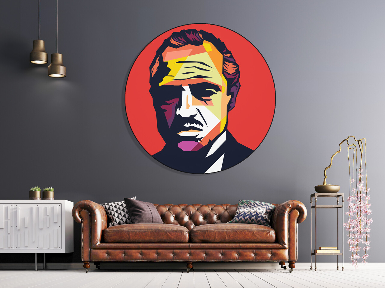 Muurcirkel Dibond The Godfather