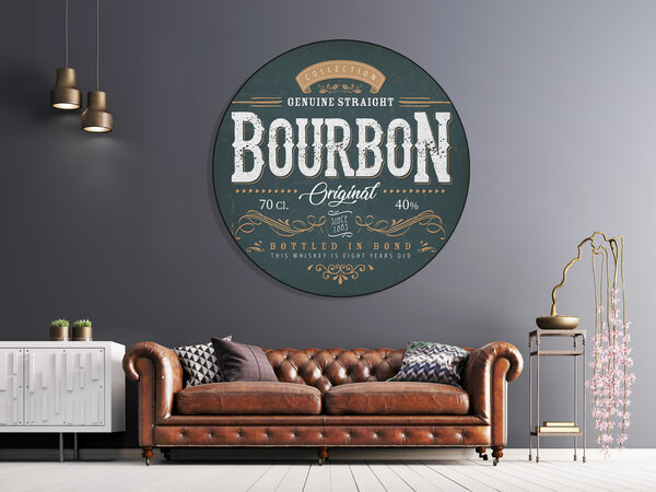 Muurcirkel Dibond Bourbon Muurcirkel Dibond Bourbon