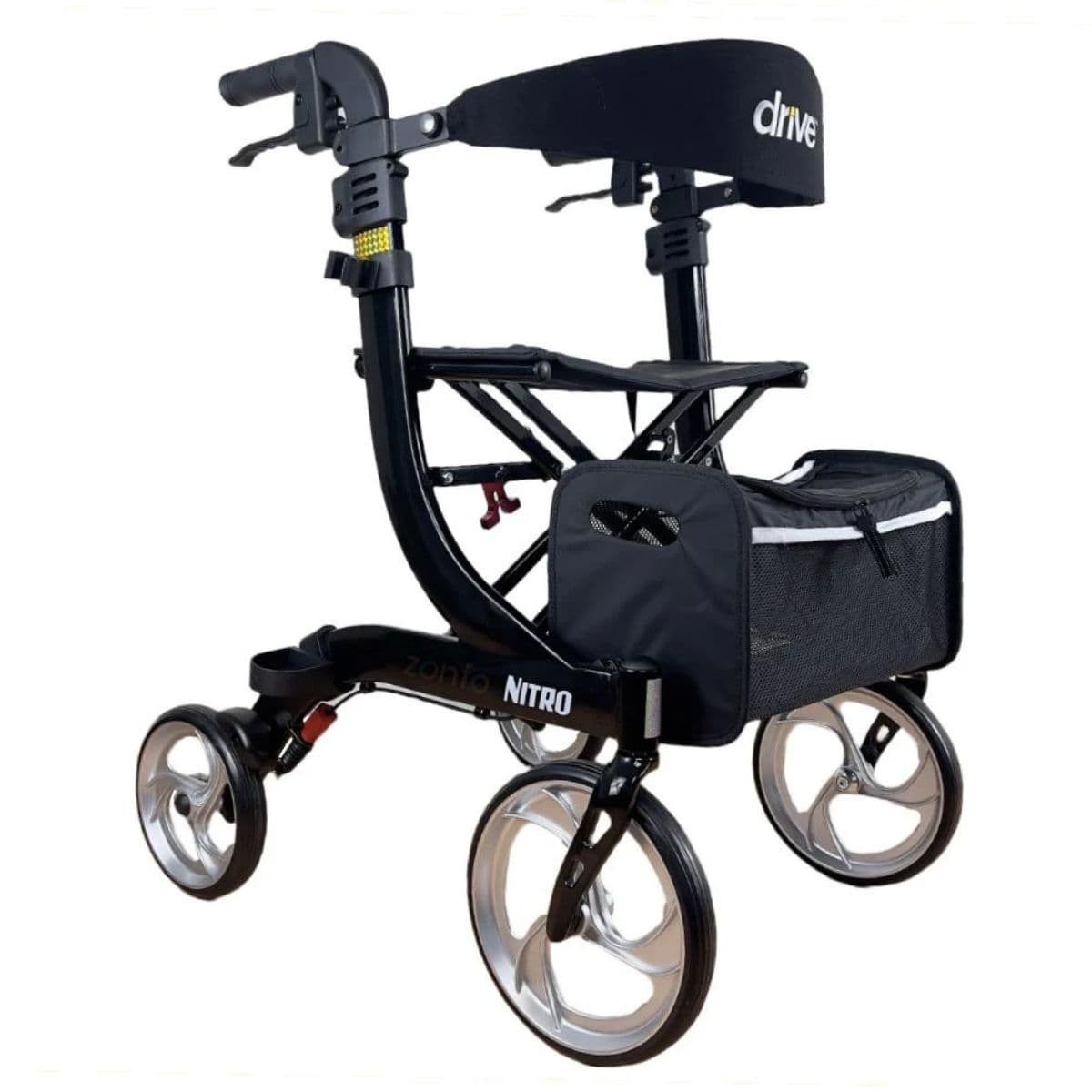 Drive Devilbiss Rollator Nitro - Zwart - Medium (1,60m tot 1,80m) | Zwart