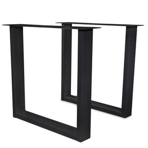 U-tafelpoten zwart - SET (2 stuks) - metaal - 4x10 cm - breedte: 78 cm