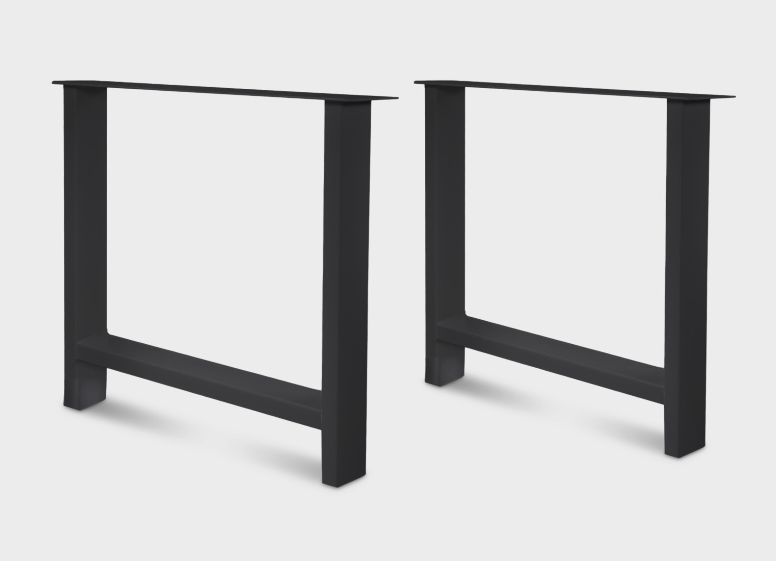 IKEA OLOV Tafelpoot van staal, zwart gelakt, verstelbaar tussen 60 en 90 cm, met bodembeschermkap en schroeven voor het tafelblad