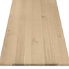 Eiken blad - fijnbezaagd - op maat - 2 cm dik - rustiek eikenhout (B/C) - smalle lamel (4-10 cm) - gelijmd eiken tablet - KD 8-12%