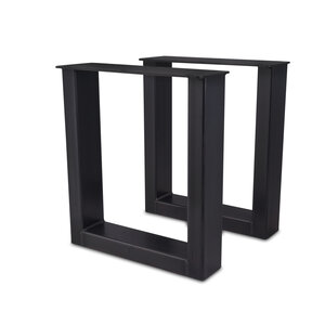 U-bankpoten zwart - SET (2 stuks) - metaal - 4x8 cm - breedte: 36 cm