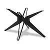 Hairpin matrix - zwart - 0,5 cm massief - 90x140 / 90x180 cm - hoogte: 72,5 cm - 3-delig taps stalen haarspeld spinnenpoot onderstel met zwarte coating - RAL 9005