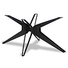 Hairpin matrix - zwart - 0,5 cm massief - 90x140 / 90x180 cm - hoogte: 72,5 cm - 3-delig taps stalen haarspeld spinnenpoot onderstel met zwarte coating - RAL 9005