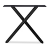 X twist tafelpoten zwart - metaal - 5,5x5,5 cm - breedte: 78 cm - hoogte: 72 cm - stalen X poot set met zwarte coating - RAL 9005