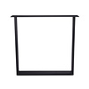 U tafelpoten zwart - metaal - 2x10 cm - breedte: 78 cm - hoogte: 72 cm - stalen U poot set met zwarte coating - RAL 9005