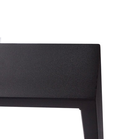 U tafelpoten zwart - metaal - 2x10 cm - breedte: 78 cm - hoogte: 72 cm - stalen U poot set met zwarte coating - RAL 9005