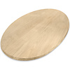 Ovaal eiken tafelblad - 4 cm dik - prime eikenhout (B/C) - brede lamel (9-12 cm) - vaste ellips afmetingen - gelijmd KD 8-12%