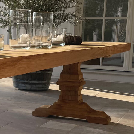 Klos- / Kloosterpoten - eiken - breedte: 78 cm - hoogte: 72 cm - Potenset - gelijmd rustiek eikenhout - KD 8-12%