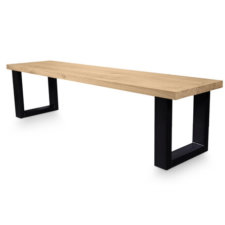 Eiken bankblad - 4 cm dik - rustiek eikenhout (B/C) - brede lamel (+10 cm) - vaste afmetingen - gelijmd KD 8-12%