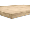 Eiken tafelblad - 2-laags massief - op maat - 8 cm dik - prime eikenhout (A/B) - smalle lamel (4-10 cm) - gelijmd KD 8-12%