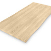 Eiken CNC boomstam tafelblad - op maat - 3 cm dik - prime eikenhout (A/B) - smalle lamel (4-10 cm) - gelijmd KD 8-12%