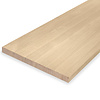 Eiken blad - gezandstraald - op maat - 4 cm dik - prime eikenhout (A/B) - smalle lamel (4-10 cm) - gelijmd eiken tablet - KD 8-12%