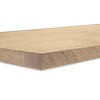 Eiken blad - gezandstraald - op maat - 4 cm dik - rustiek eikenhout (B/C) - smalle lamel (4-10 cm) - gelijmd eiken tablet - KD 8-12%