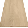 Eiken blad - fijnbezaagd - op maat - 2 cm dik - prime eikenhout (A/B) - smalle lamel (4-10 cm) - gelijmd eiken tablet - KD 8-12%