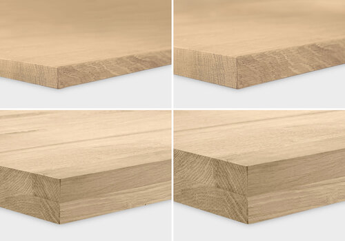 Eiken tafelblad - dikte Eiken tafelblad collectie per dikte - collectie subtiele, stevige en robuuste tafelbladen - bij EIKENvakman.be, de eiken specialist van België!