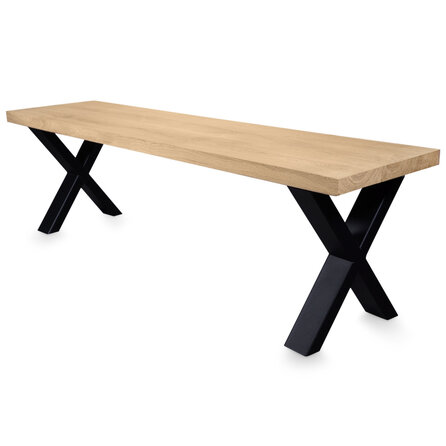 Eiken bankblad - op maat - 4 cm dik - prime eikenhout (A/B) - brede lamel (9-12 cm) - gelijmd KD 8-12%
