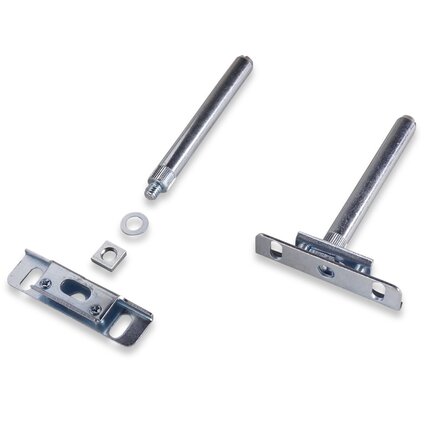 Eiken wandplank met ronde hoeken zwevend - op maat - 3 cm dik - prime eikenhout (A/B) - met plankdragers - gelijmd KD 8-12%