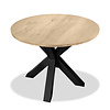 Rond eiken tafelblad - 2,7 cm dik - prime eikenhout (A/B) - brede lamel (9-12 cm) - vaste afmetingen - gelijmd KD 8-12%
