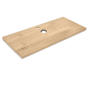 Eiken wastafelblad - op maat - 3 cm - rustiek