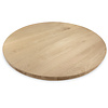 Rond eiken tafelblad - op maat - 4 cm dik - prime eikenhout (A/B) - smalle lamel (4-10 cm) - gelijmd KD 8-12%