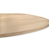 Organisch eiken tafelblad - 3 cm dik - prime eikenhout (A/B) - smalle lamel (4-10 cm) - vaste kiezel afmetingen - gelijmd KD 8-12%