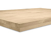 Eiken tafelblad - 2-laags massief - 8 cm dik - prime eikenhout (A/B) - smalle lamel (4-10 cm) - vaste afmetingen - gelijmd KD 8-12%