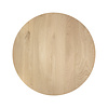 Rond eiken tafelblad - op maat - 2-laags massief - 6 cm dik - prime eikenhout (A/B) - smalle lamel (4-10 cm) - gelijmd KD 8-12%