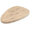 Organisch eiken tafelblad - 2-laags massief - 8 cm dik - rustiek eikenhout (B/C) - smalle lamel (4-10 cm) - vaste kiezel afmetingen - gelijmd KD 8-12%