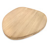 Organisch (rond) eiken tafelblad - 2-laags massief - 6 cm dik - prime eikenhout (A/B) - smalle lamel (4-10 cm) - vaste kiezel afmetingen - gelijmd KD 8-12%