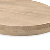 Organisch (rond) eiken tafelblad - 2-laags massief - 6 cm dik - prime eikenhout (A/B) - smalle lamel (4-10 cm) - vaste kiezel afmetingen - gelijmd KD 8-12%