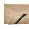 Eiken tafelblad met verjongde rand - 4 cm dik - rustiek eikenhout (B/C) - medium lamel (6-12 cm) - vaste afmetingen - gelijmd KD 8-12%
