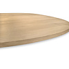 Organisch (rond) eiken tafelblad - 4 cm dik - rustiek eikenhout (B/C) - smalle lamel (4-10 cm) - vaste kiezel afmetingen - gelijmd KD 8-12%