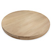 Rond eiken tafelblad - op maat - 2-laags massief - 8 cm dik - prime eikenhout (A/B) - smalle lamel (4-10 cm) - gelijmd KD 8-12%