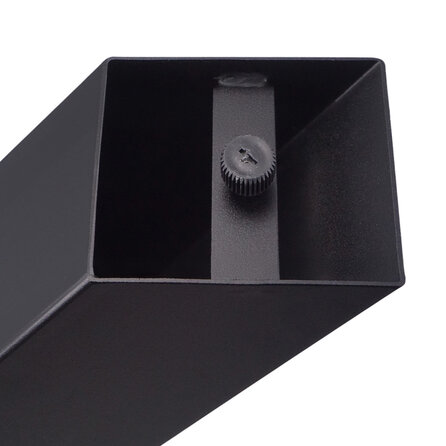 Matrix onderstel zwart - metaal - koker: 10x10 cm - 90x170 cm - hoogte: 72,5 cm - 3-delig stalen3D kruispoot onderstel met zwarte coating