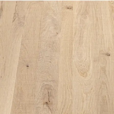 Eiken blad - fijnbezaagd - op maat - 2 cm dik - rustiek eikenhout (B/C) - smalle lamel (4-10 cm) - gelijmd eiken tablet - KD 8-12%