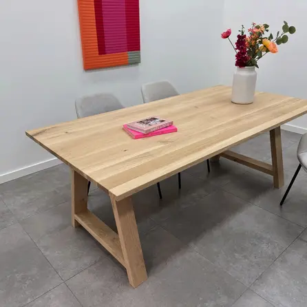 A tafelpoten - eiken - 4x10 cm - breedte: 78 cm - hoogte: 72 cm - A poot set - gelijmd rustiek eikenhout - KD 8-12% A tafelpoten - eiken - 4x10 cm - breedte: 78 cm - hoogte: 72 cm - A poot set - gelijmd rustiek eikenhout - KD 8-12%