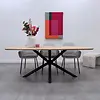 Matrix onderstel rond zwart - metaal - koker: 6 cm- 78x140 cm - hoogte: 72 cm - 3-delig stalen spinnenpoot onderstel met zwarte coating - RAL 9005