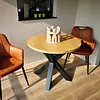 Rond eiken tafelblad - op maat - 4 cm dik - prime eikenhout (A/B) - brede lamel (9-12 cm) - gelijmd KD 8-12%