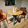 Rond eiken tafelblad - op maat - 4 cm dik - prime eikenhout (A/B) - smalle lamel (4-10 cm) - gelijmd KD 8-12%
