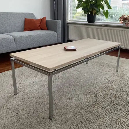 Eiken tafelblad - op maat - 3 cm dik - prime eikenhout (A/B) - smalle lamel (4-10 cm) - gelijmd KD 8-12%
