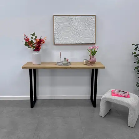 U tafelpoten zwart - metaal - 2x5 cm - breedte: 36 cm - hoogte: 86 cm - stalen wandtafel / bartafel U poot set met zwarte coating - RAL 9005
