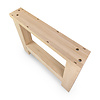 H tafelpoten - eiken - 12x12 cm - breedte: 88 cm - hoogte: 72 cm - H poot set - gelijmd rustiek eikenhout - KD 8-12%