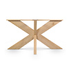 Matrix tafelonderstel - eiken - 6x16 cm - 90x140 cm - hoogte: 72 cm - 3-delig spinnenpoot onderstel - gelijmd rustiek eikenhout - KD 8-12%